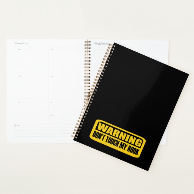 don't touch my book planner (Display)