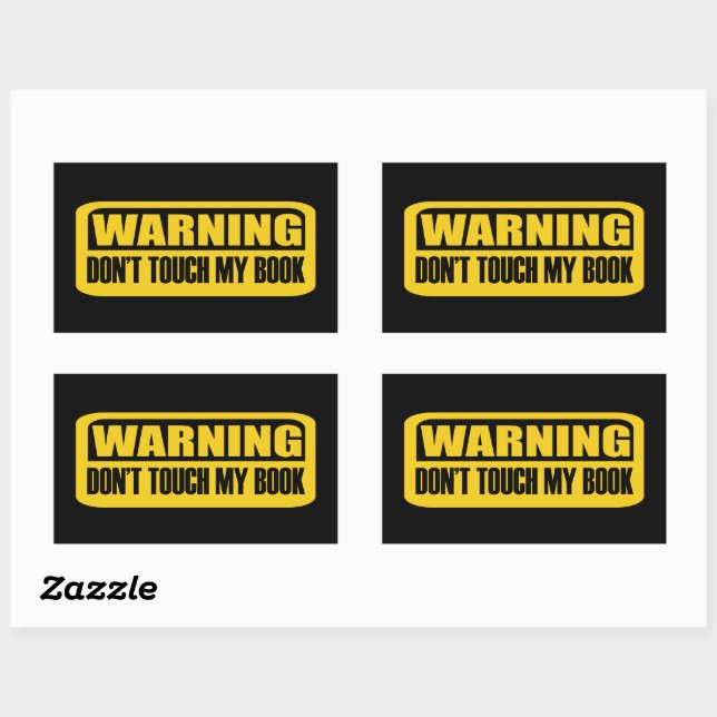 don't touch my book rectangular sticker (Sheet)