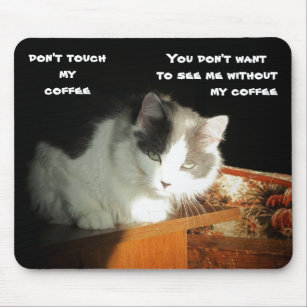 Don't touch my coffee Cat Meme Mouse Pad