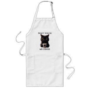 Don't touch my coffee funny long apron