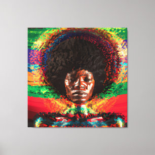 Don't Touch My Hair Black Melanin Afro Queen Crown Canvas Print