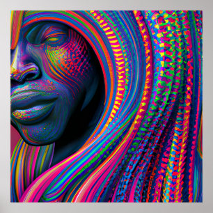 Don't Touch My Hair Black Melanin Afro Queen Crown Poster