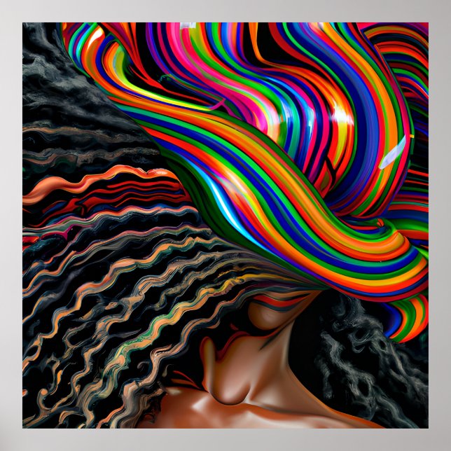 Don't Touch My Hair Black Melanin Afro Queen Crown Poster (Front)