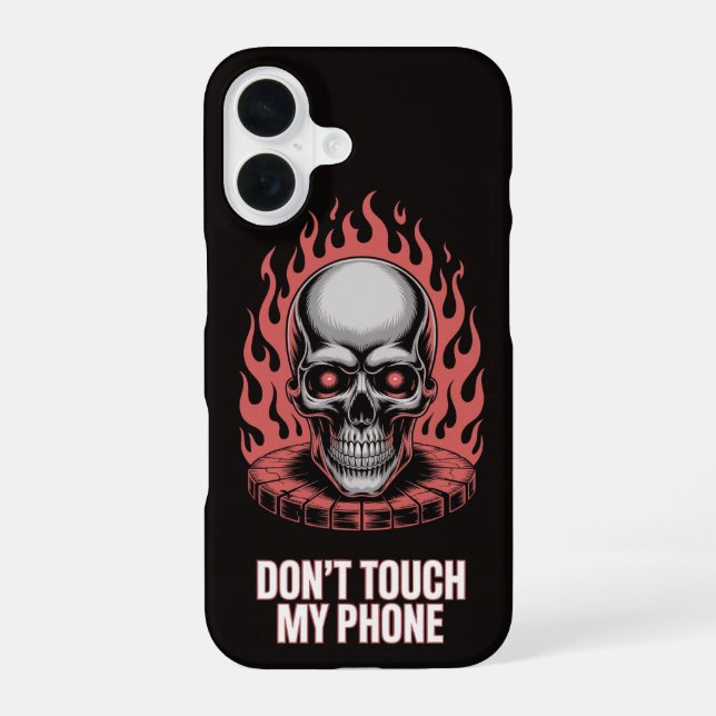 Don't touch my phone iPhone 16 case (Back)
