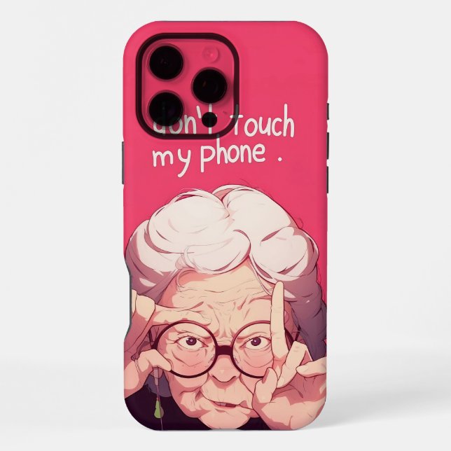 Don't Touch My Phone iPhone Case (Back)
