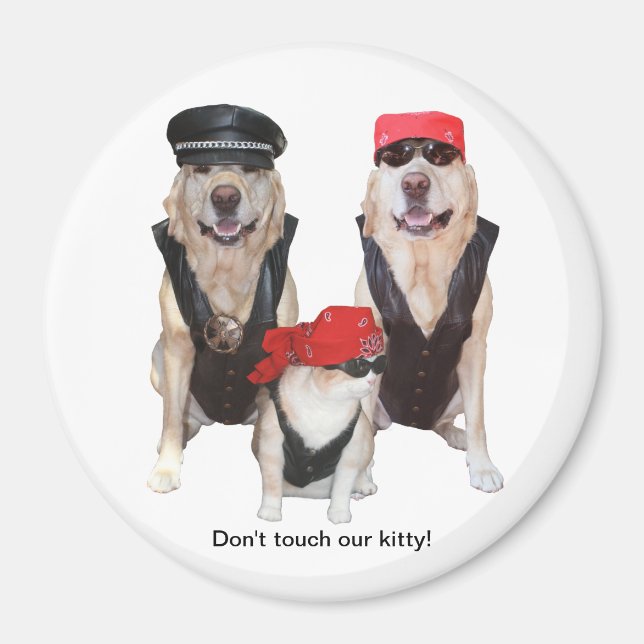 Don't touch our kitty! magnet (Front)