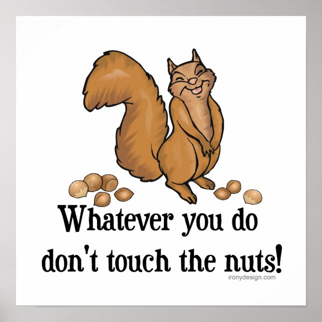 Don't touch the nuts! Squirrel Poster (Front)