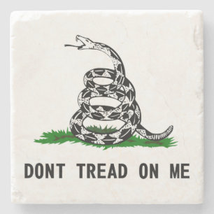 dont tread flag usa symbol snake america history p stone coaster