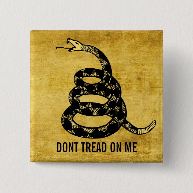 Don't Tread Me Customisable Button (Front)
