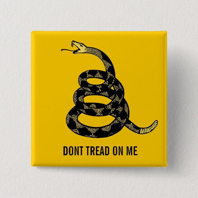 Don't Tread Me Customisable Button (Front)