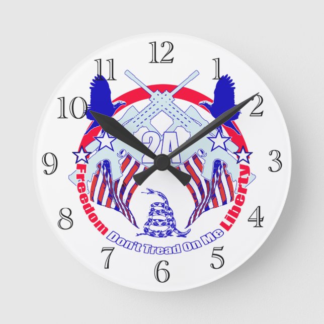 Dont tread on me 2A Round Clock (Front)