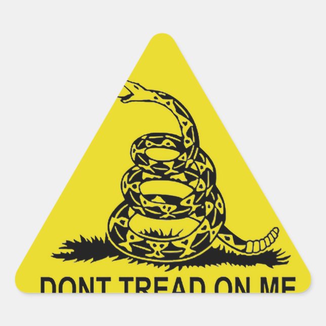 DON'T TREAD ON ME 2ND AMENDMENT UNITED STATES TRIANGLE STICKER (Front)