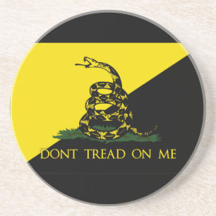 Dont Tread On Me Anarchist Flag Coaster
