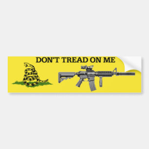 DONT TREAD ON ME AR15 SUPPORT YOUR 2ND AMENDMENT BUMPER STICKER