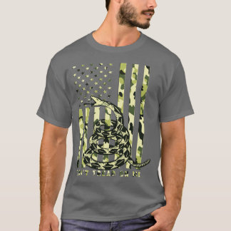 Dont Tread on Me Camo American Flag T-Shirt