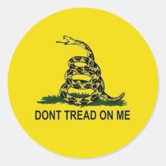 Don't tread on me classic round sticker