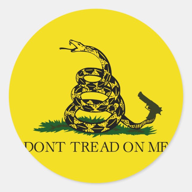Don't tread on me! classic round sticker (Front)