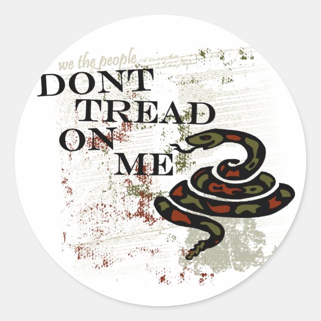 Dont Tread on Me Classic Round Sticker (Front)