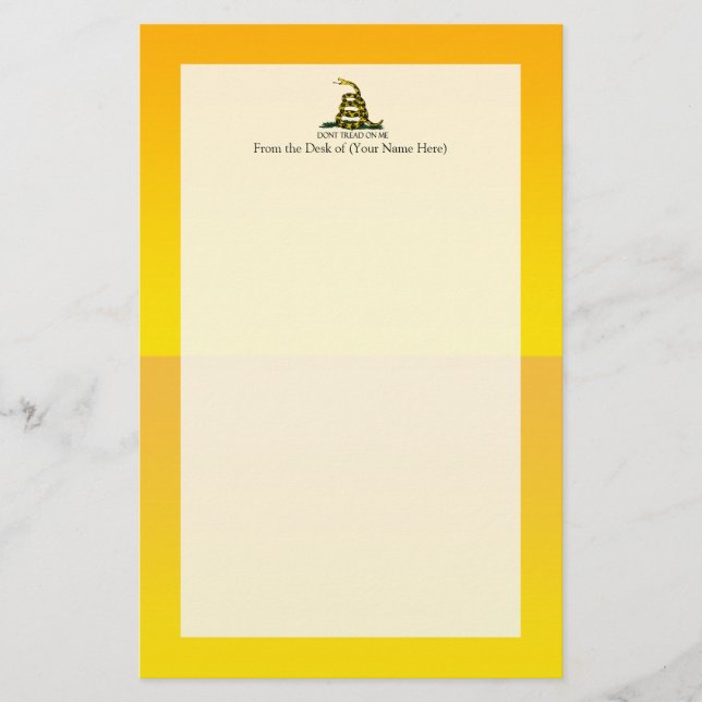 Don't Tread on Me Ensign Stationery (Front)