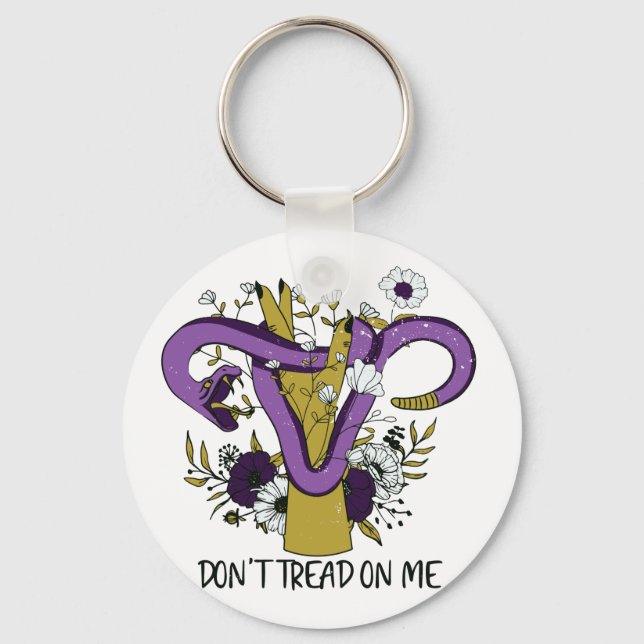 Don't Tread On Me Feminist Key Ring (Front)