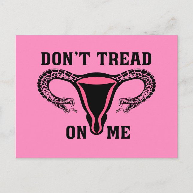 Don't Tread On Me Feminist Postcard (Front)