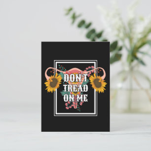 Don't Tread On Me Feminist Pro Choice Postcard