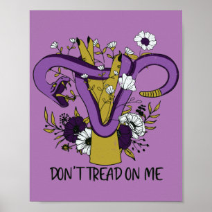 Don't Tread On Me Feminist Purple Poster