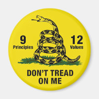 Don't Tread on Me Flag 9 Principles 12 Values