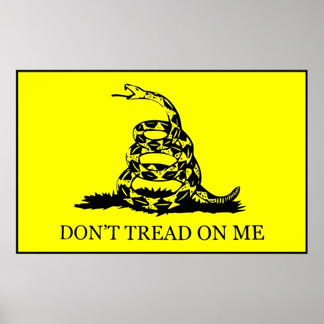 Don't Tread On Me Flag -- Black Border Poster (Front)