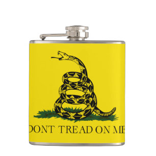 Don't Tread on Me Gadsden American Flag Hip Flask