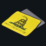 Don't Tread on Me Gadsden American Flag Laptop Sleeve<br><div class="desc">Don't Tread on Me Gadsden American Flag: A historical American flag with yellow background and a coiled rattlesnake with the words "Dont Tread on Me" (yeah, the original did not have an apostrophe) written across the bottom. The flag is named after American general Christopher Gadsden, we designed it during the...</div>