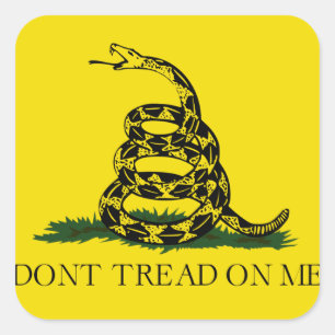 Don't Tread on Me Gadsden American Flag Square Sticker