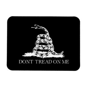 Don't tread on me Gadsden Flag BLACK AND WHITE Magnet