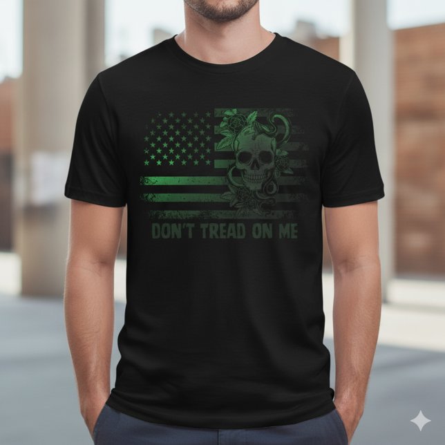 Don't Tread On Me Gadsden Flag  Black T-Shirt (Creator Uploaded)