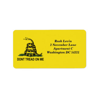 Dont Tread On Me Gadsden Flag Custom Label