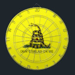 Dont Tread On Me Gadsden Flag Dartboard<br><div class="desc">Anti-tyranny symbol of liberty,  freedom and individualism dating from the Revolutionary War era and often used by the Tea Party movement at political rallies today.  Resist the intrusion of Big Government. Conservative and libertarian politics for dartboards.</div>