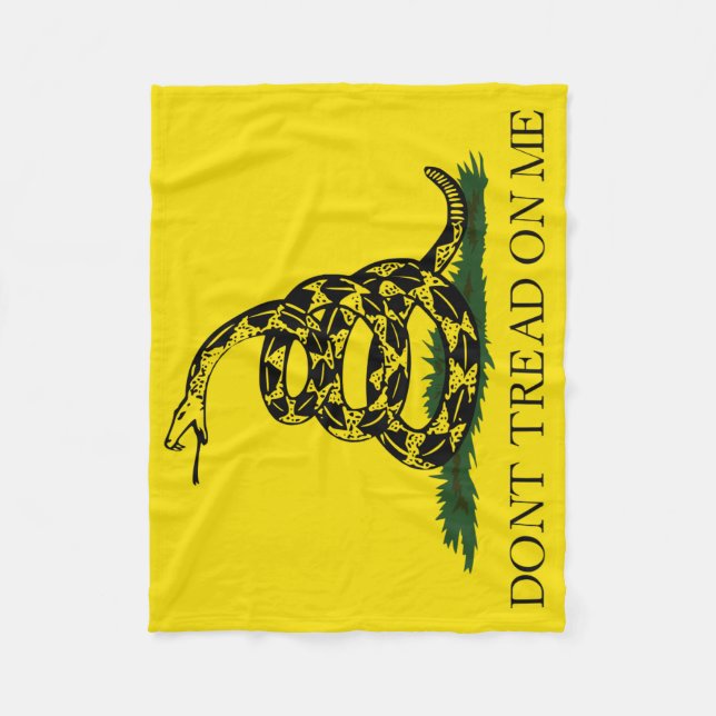 Dont Tread On Me Gadsden Flag Fleece Blanket (Front)
