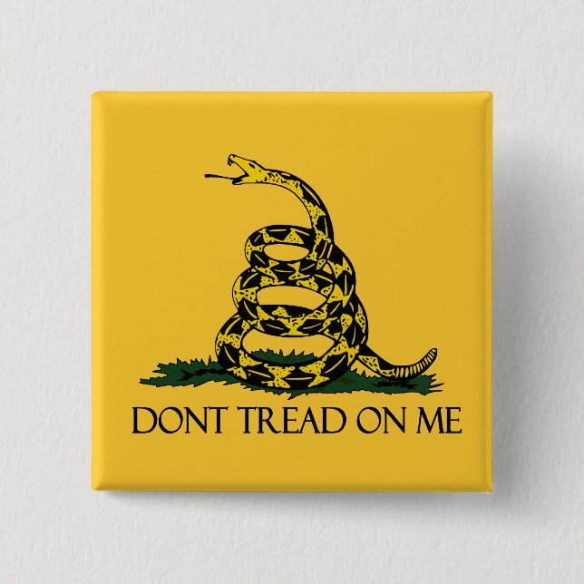 Dont Tread on Me Gadsden Flag Historical Military 15 Cm Square Badge (Front)