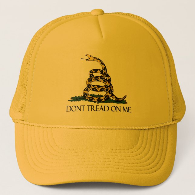 Dont Tread on Me Gadsden Flag Historical Military Trucker Hat (Front)