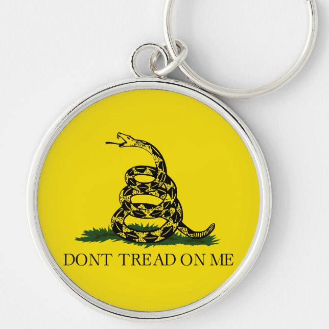 Don't Tread on Me Gadsden flag Key Ring (Front)
