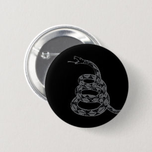 Don't tread on me Gadsden flag Libertarian Snake 6 Cm Round Badge
