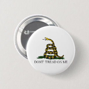 Don't tread on me Gadsden flag Libertarian Snake 6 Cm Round Badge