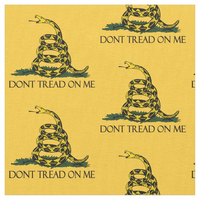 Don't Tread on Me, Gadsden Flag Patriotic History Fabric (Close Up)