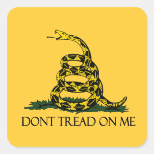 Don't Tread on Me, Gadsden Flag Patriotic History Square Sticker