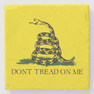 Don't Tread on Me Gadsden flag Stone Coaster