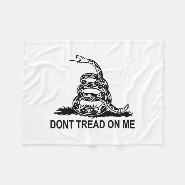 Dont Tread on Me Gadsden Flag Super Warm Blanket (Front (Horizontal))