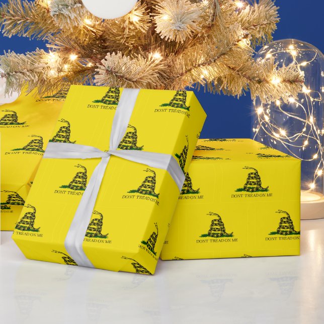 Don't Tread On Me Gadsden Flag Wrapping Paper (Holidays)