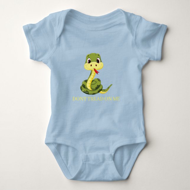 DONT TREAD ON ME Gadsden Snake Baby Bodysuit (Front)