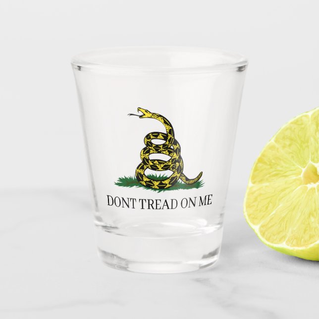 DONT TREAD ON ME Gadsden Snake Shot Glass (Front)