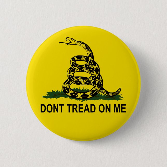 Don't Tread On Me - Gadsen Flag 6 Cm Round Badge (Front)